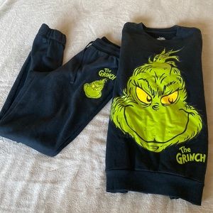 The Grinch sweatshirt and pants